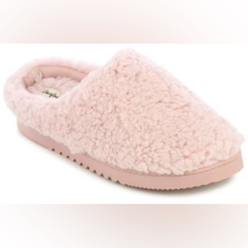 NWT Dearfoams Womens Faux Wool Memory Foam Slippers Size L 9-10